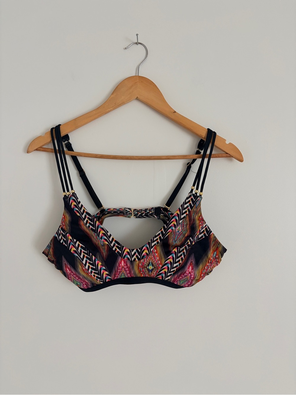Boho-Print Bikini Bralette in Multicolor